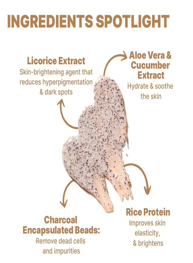 Allman ALL MAN Skin Brightening Face Scrub, Remove Dead Skin Cells, Dark Spots, Hyperpigmentation & Impurities, Gently Exfoliate Skin, with Coffee Exfoliating Granules & Licorice Extrac | Pack of 2 | 200g - Image 5