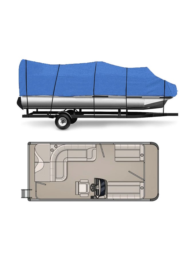 Generic Waterproof Trailerable Runabout Boat Cover Fit V-Hull Tri-Hull Fishing Ski Pro-Style Bass Boats Waterproof Boat Cover Durable Heavy Duty Polyester Trailerable Boat Cover for V-Hull Runabouts Outboards and I/O Bass Boats Black - Image 3