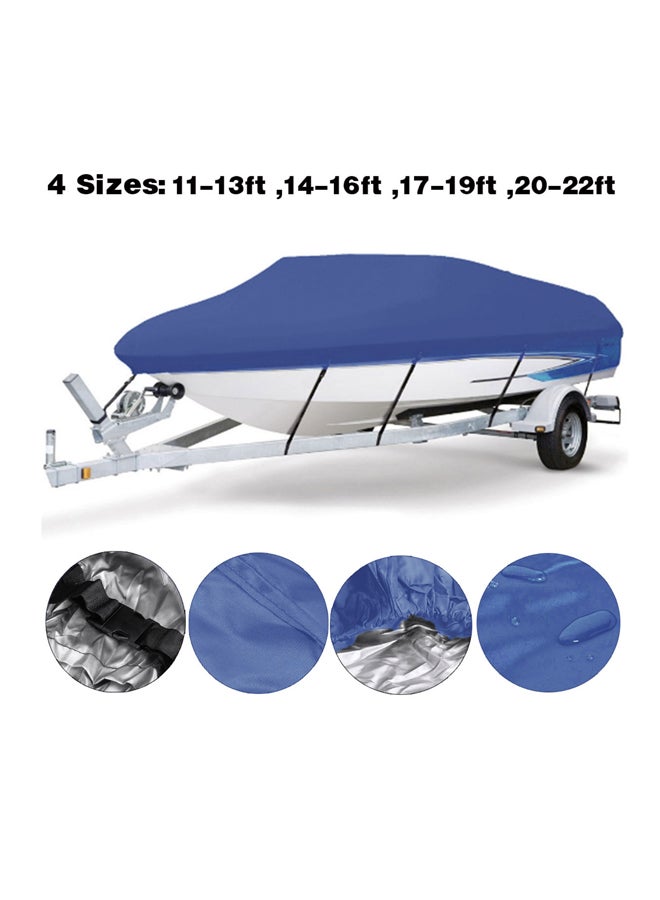 Generic Waterproof Trailerable Runabout Boat Cover Fit V-Hull Tri-Hull Fishing Ski Pro-Style Bass Boats Waterproof Boat Cover Durable Heavy Duty Polyester Trailerable Boat Cover for V-Hull Runabouts Outboards and I/O Bass Boats Black - Image 2
