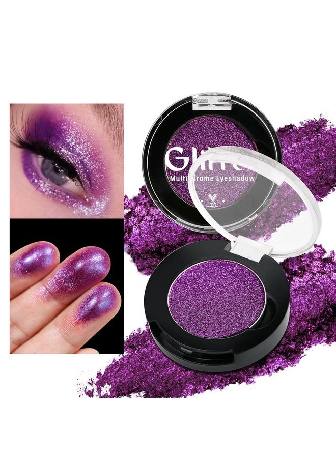 BEUSELF - Purple Shimmer Eyeshadow, Light Violet Shine Lavender Metallic Eyeshadows, Highly Pigmented Sparkle Finish Eye Makeup Palette, Long Lasting Blendable Shiny Eye Shadow, Talc Free (#8C Mood) - Image 1