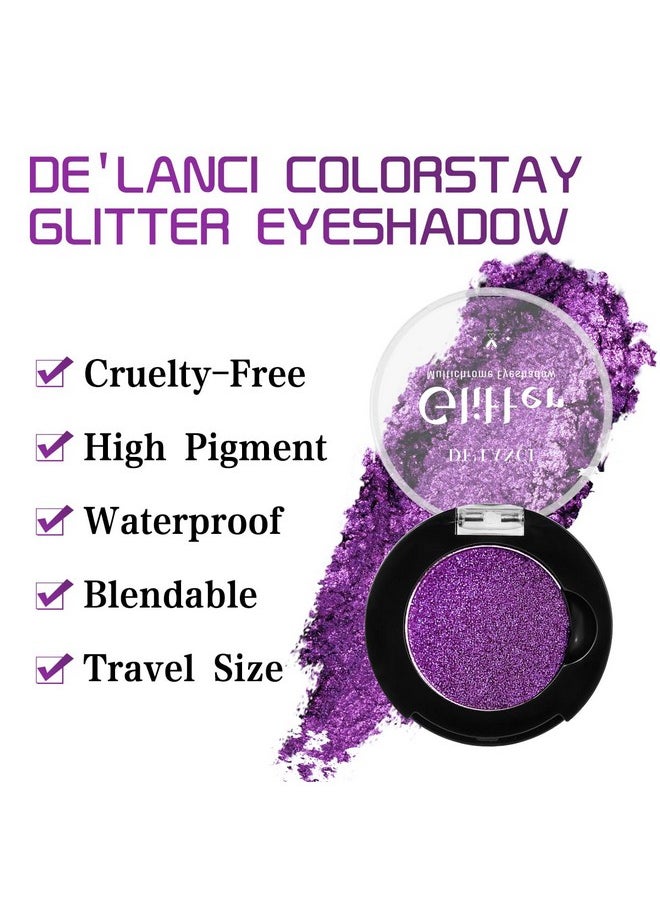 BEUSELF - Purple Shimmer Eyeshadow, Light Violet Shine Lavender Metallic Eyeshadows, Highly Pigmented Sparkle Finish Eye Makeup Palette, Long Lasting Blendable Shiny Eye Shadow, Talc Free (#8C Mood) - Image 1
