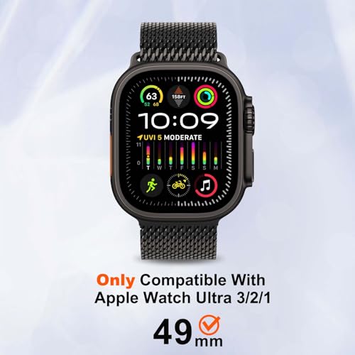 Suphart 2 in-1 Metal Cover Compatible with Apple Watch Ultra 3/2/1 Case 49mm, Rugged Bumper with Back Protector for iWatch Ultra 49mm, Graphite - Image 3