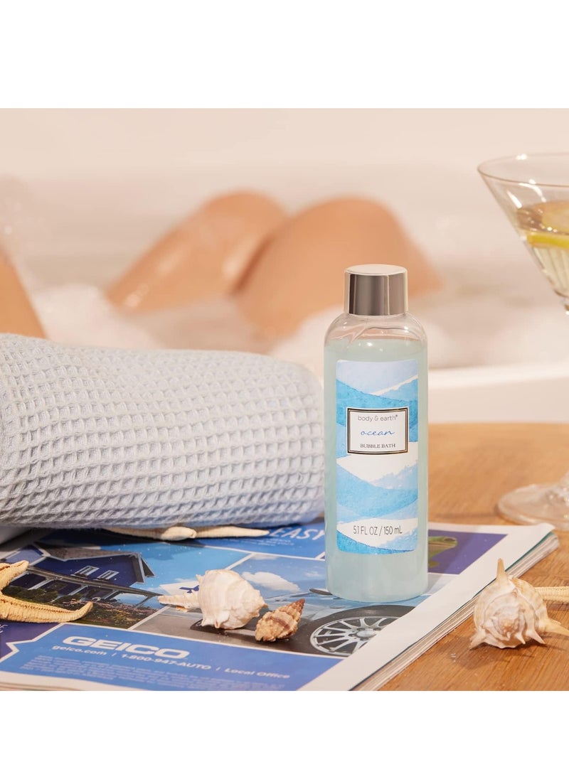 BODY & EARTH Bath Gift Set for Women,Body & Earth Home Spa Kit Scented with Ocean,Bath and Body Gift Basket Set,Spa Gifts for Women,7 Pcs Bath Set,Best Gift Ideal for Her  - Image 4