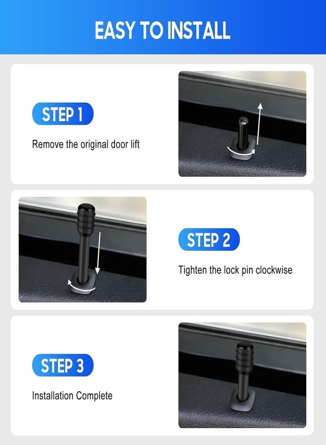 aakichi Aluminium Knob 4 PCS Door Knob Pull Pins|allto 800 car a-ccessories All|car Modification Accessories|saentro Door Lock knob|c-ar Door Lock Rubber|ca-r Door ac-cessories - Image 4