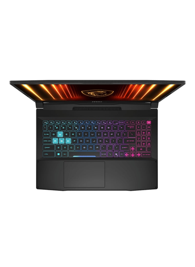 إم اس أي لابتوب كاتانا 15 HX B14WEK بشاشة 15.6 بوصة QHD / معالج Intel Core i7-14650HX / ذاكرة تخزين 16 جيجابايت / قرص SSD بسعة 512 جيجابايت / بطاقة رسومات NVIDIA GeForce RTX 5050 / مع لوحة مفاتيح وماوس لاسلكيين Logitech Mk270 الإنجليزية/العربية black - Image 2