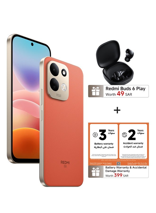 Xiaomi Redmi 17 5G Dual SIM – 6GB RAM, 256GB Storage, Vivid Orange with FREE Gifts (Virtual Warranty Service & Redmi Buds 6 Play) - Global Version - Image 1