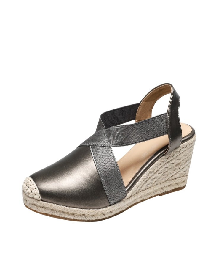Generic Closed Toe   Espadrille Wedges Sandals  - Image 2