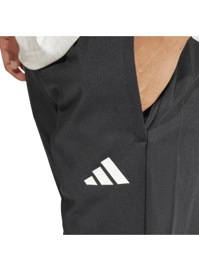 adidas بنطلون رجالي aeroready sereno بقصة ضيقة مستقيمة مع خطوط ثلاثية