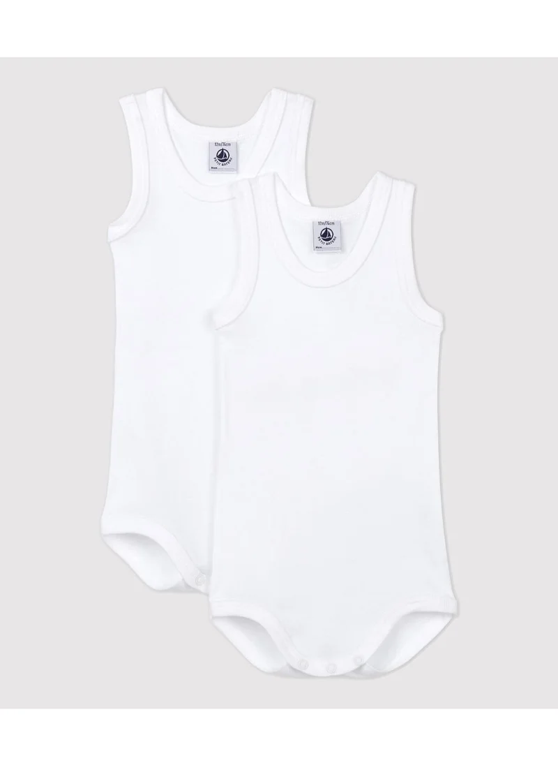 بيتي باتو Babies' White Sleeveless Bodysuit - 2-Pack