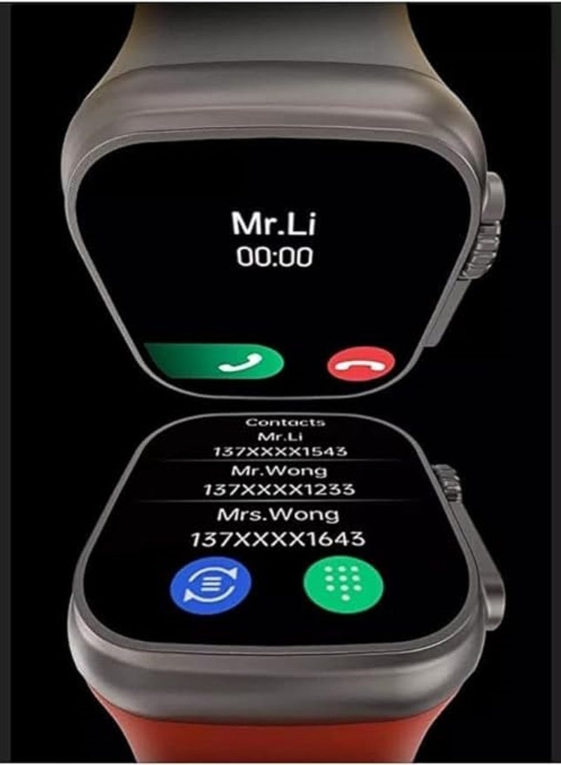 W&O X9 Plus Ultra 2 (Super AMOLED) Screen Smart Watch (49mm/2.2inch) Full Screen | Aluminum Case With 2 straps Silicone & Fabric | Wireless Charge (black) - Image 2