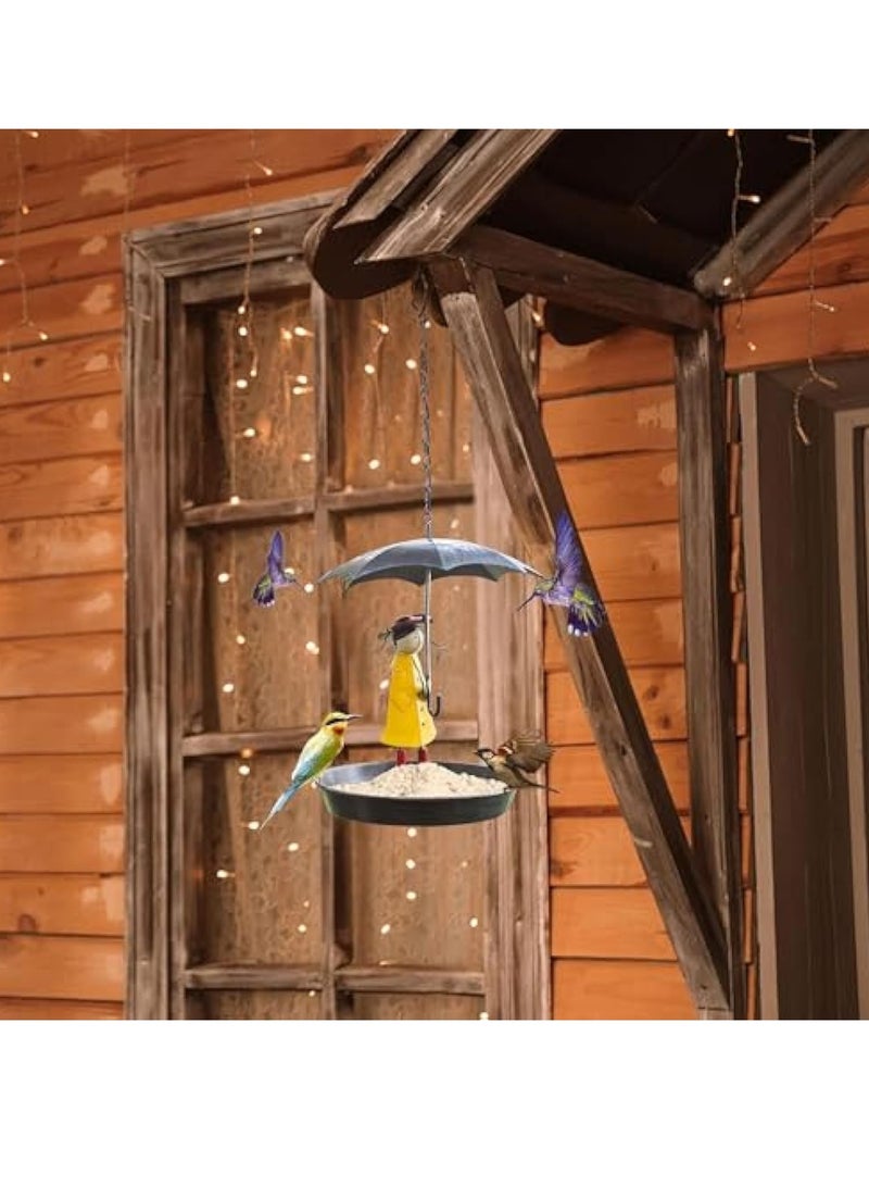 KASTWAVE Hummingbird Feeders Tray Outside for Bird Bath, Hummingbird Feeders for Outdoors, Bird Feeders for Outdoors Hanging, Resistant to Ants and Bees, Wild Bird Feeders with Metal Hanging Chain - Image 5