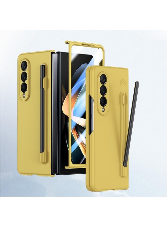 S-TOP Case For Samsung Galaxy Z Fold4 5G Integrated Skin Feel PC Phone Case with Pen / Pen Box - Image 1