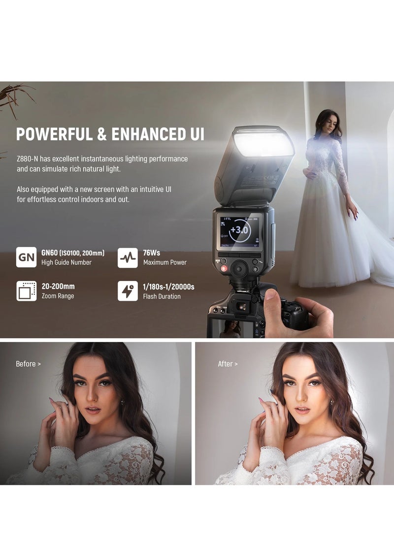 نيوير NEEWER Z880 Speedlite Flash 2.4G TTL - Nikon - Image 2