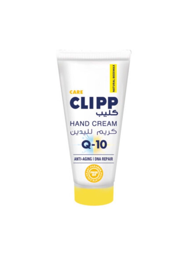 CLIPP Hand Cream Q-10  Anti Aging Formula and DNA Repair Technology - For Dry Skin - with Natural Beeswax - 75 ml - Image 1
