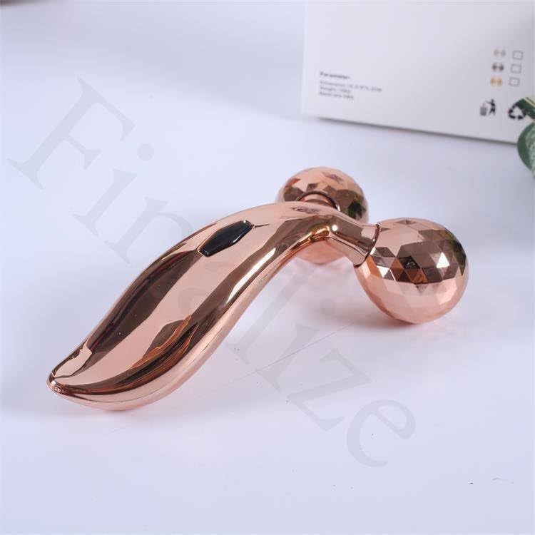Finalize Jade Face Massager Roller 3D, Anti-Aging, Natural Stone, Double-Ended, Facial & Neck Massage, Rolling Technique, Multicolour, Waterproof, 19x13x6 cm, Manual/Hand-Powered - Image 2