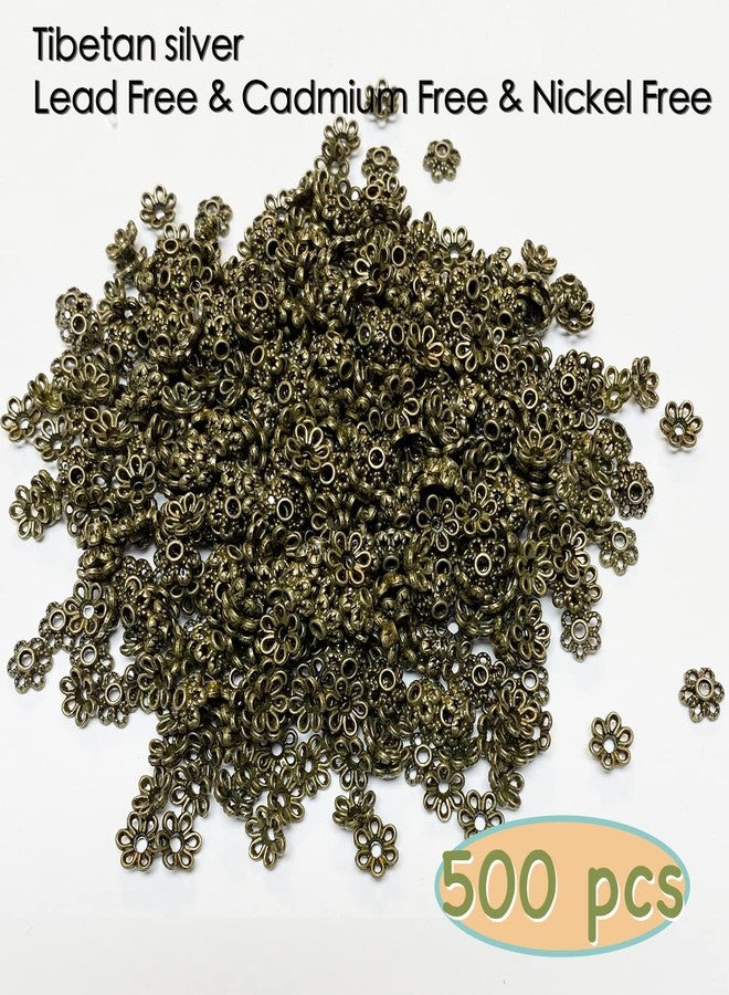 Heather's cf 500 Pieces Brass Tiny Bead Caps Findings (Fit 8mm 10mm Round Beads) for Jewelry Making - Image 5