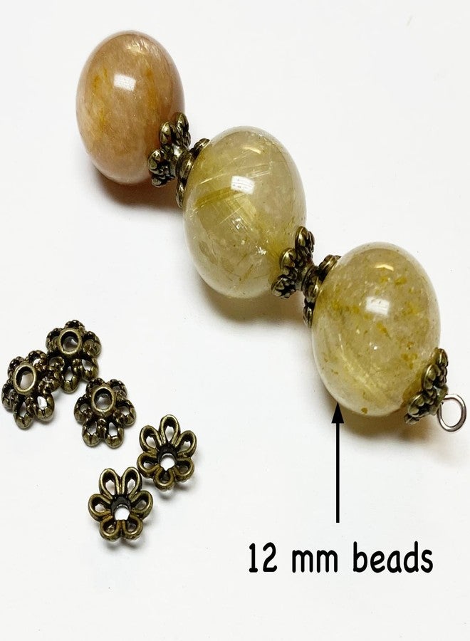 Heather's cf 500 Pieces Brass Tiny Bead Caps Findings (Fit 8mm 10mm Round Beads) for Jewelry Making - Image 4