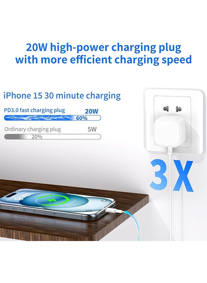 X-level - iPhone 15 16 USB C Charger,20W PD USB C Fast Charger Plug with 6FT USB C to USB C Cable for iPhone 15/15 Plus/15 Pro/15 Pro Max/16/16 Plus/16Pro Max,iPad,USBC Power Adapter - Image 1