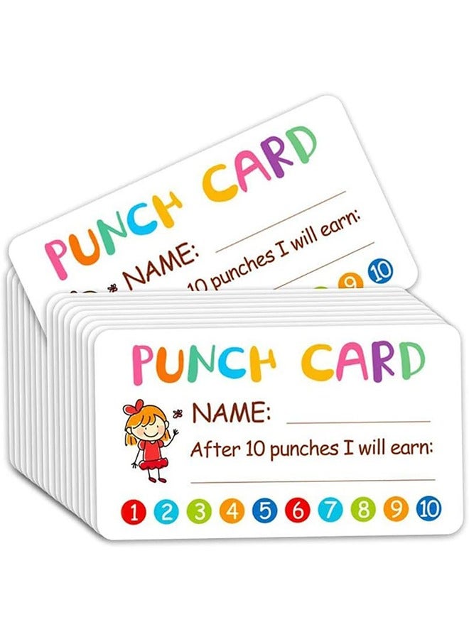 اتش واي بطاقات مكافأة لكمة ، بطاقة حوافز مكافأة للمعلم ، مخطط سلوك للأطفال ، لوازم الفصول الدراسية المنزلية للتحفيز 2 "× 3.5" (100 قطعة ، بنين وبنات) - Image 5