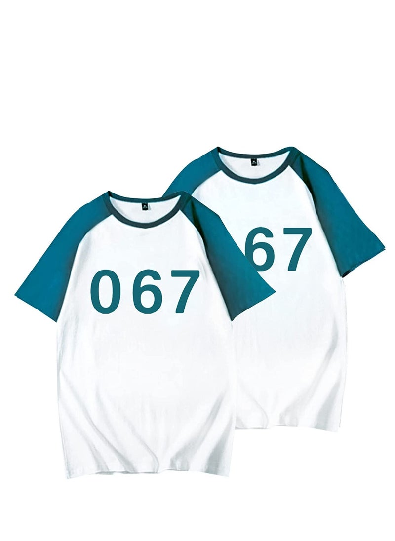 XiuWoo - 2021 Korean Movies Squid Game Cosplay Costume, Tracksuit Sweatshirt Jackets Pants Suits Christmas 3 PCS - Image 1