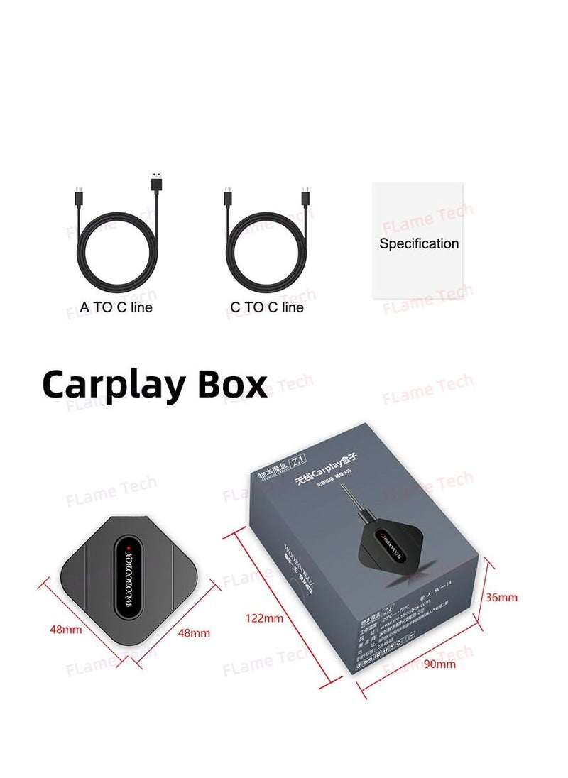 Generic - Mini Android Auto Carplay Wireless Adapter AI Box Car OEM Wired Android Auto To Wireless USB Dongle for Apple SamSung XiaoMi - Image 1
