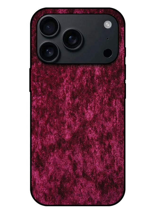 Printed Protective Case Cover For Apple iPhone 17 Pro Max -  Maroon Texture