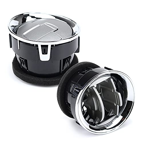 FEXON 2PCS AC Heater Air Vent Front Interior Dashboard Louvre Chrome Compatible with Ford F150 2009-2014 Replace 9L3Z19893CA 9L3Z-19893-CA - Image 1