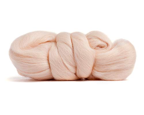 Desert Breeze Distributing 100% Natural Merino Wool Roving - Premium Combed Top Merino Roving Wool - Tapestry, Spinning, Wet Felting & Needle Felting Supplies - 21.5 Micron - 1 oz, Color Vanilla - Image 2