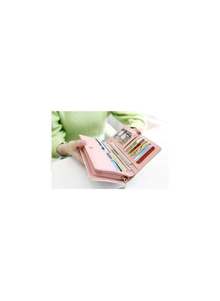 BP - Multi-function cute cat pattern soft leather zipper long wallet purse for women CKQB - Image 1