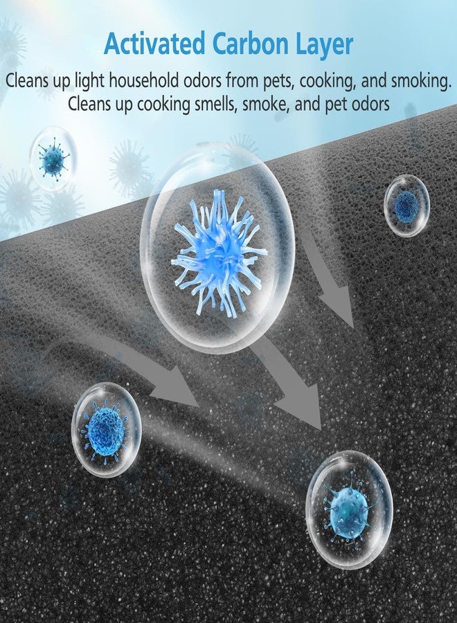 إيزينجو فلتر بديل H-HF400-VP، متوافق مع أجهزة تنقية الهواء الأسطوانية Hunter H-HF400-VP وH-PF400 وHP400، ترشيح ثلاثي المراحل، فلتران و8 فلاتر كربون نشط - Image 4