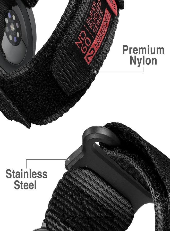 Nereides Watch Band Compatible with Samsung Galaxy Watch Ultra 2 47mm(2024/2025) for Men Women, Nylon Sports Adjustable Replacement Strap for Galaxy Watch Ultra 2(Black, Large) - Image 5