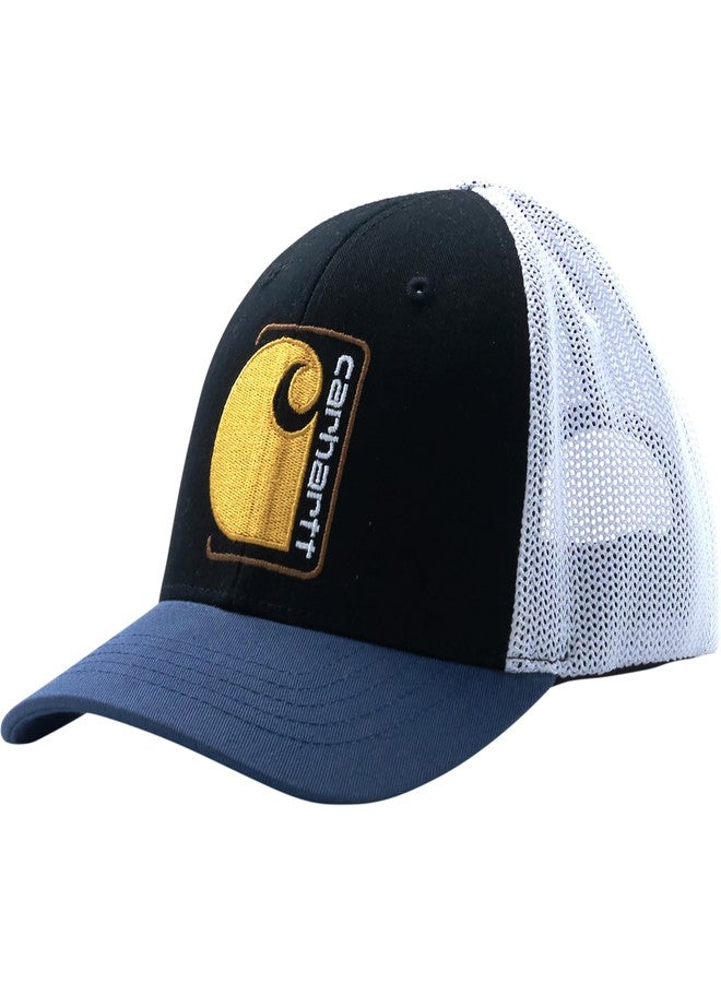Carhartt Kid's CB9009 Twill Trucker Hat - Child One Size Fits All - Caviar Black - Image 1