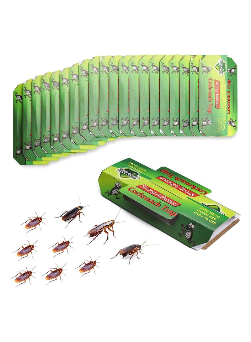 Bukela 20Pcs CockRoach Trap Killer, Roach Killer Indoor Home, Roach Motel, Friendly Indoor Pet Roach Killer for Roach, Ants, Spiders, Bugs, Beetles - Image 1