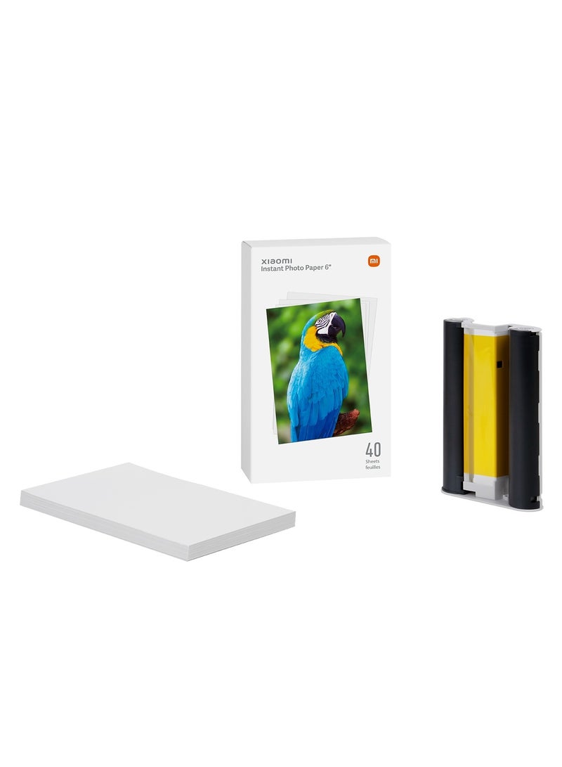 Xiaomi Instant Photo Printer 1S  3" Adhesive Photo Paper & Ribbon Cartridge Set - Image 1