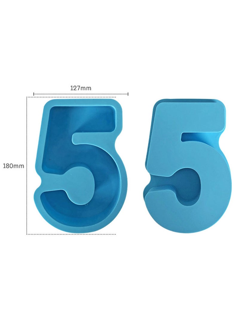 Large Multi-Purpose Silicone 5-Shaped Mold – Ideal for Epoxy Resin, Chocolate, Soap, Candle, and DIY Crafts