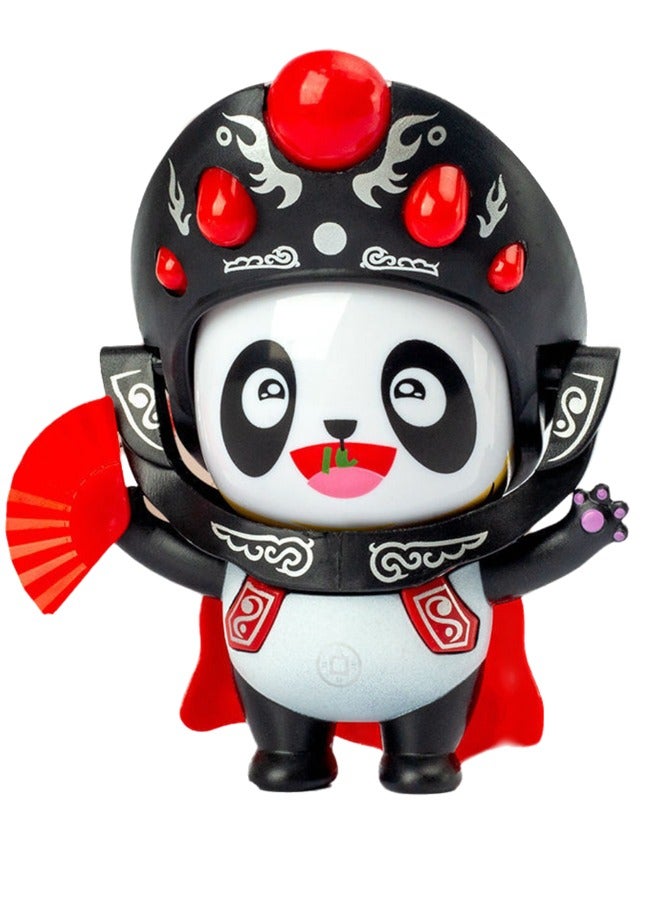 Creative face-Changing Panda Doll Pendant, Sichuan Opera face-Changing Sheet Chinese Special Hand-me-Down Gift Souvenirs (Red Sichuan Opera Panda)  - Image 1