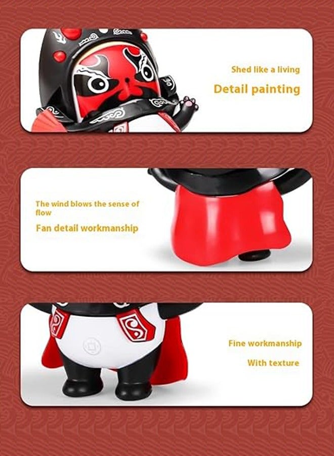 Creative face-Changing Panda Doll Pendant, Sichuan Opera face-Changing Sheet Chinese Special Hand-me-Down Gift Souvenirs (Red Sichuan Opera Panda)  - Image 4