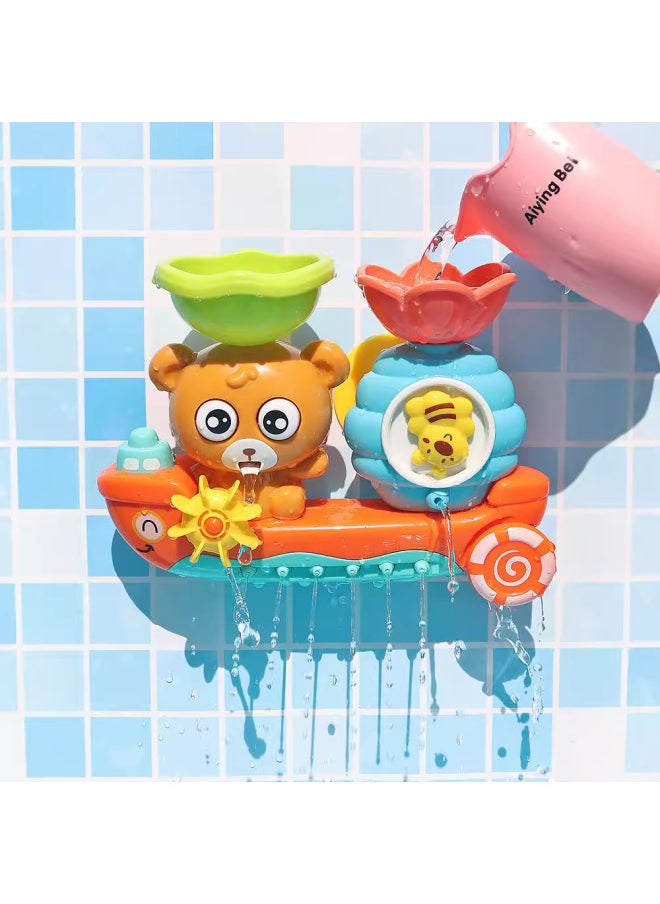Generic - Direct Sale Hot Baby Bathroom Toys Children's Water Bear Water Car Bath Bath Can Be Sent On Behalf-Color:Little Bear Flowing Water + Duck + Pancrab - Image 1