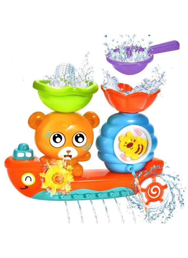 Generic - Direct Sale Hot Baby Bathroom Toys Children's Water Bear Water Car Bath Bath Can Be Sent On Behalf-Color:Little Bear Flowing Water + Duck + Pancrab - Image 1