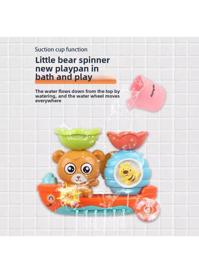 Generic - Direct Sale Hot Baby Bathroom Toys Children's Water Bear Water Car Bath Bath Can Be Sent On Behalf-Color:Little Bear Flowing Water + Duck + Pancrab - Image 1