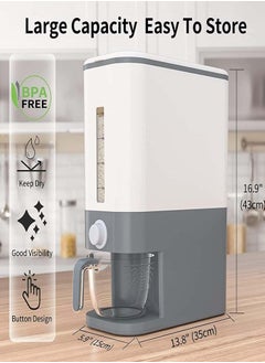 Oasisgalore Oasisgalore Automatic Rice Dispenser Rice Storage Container Grain Cereal Dispenser  - Image 2