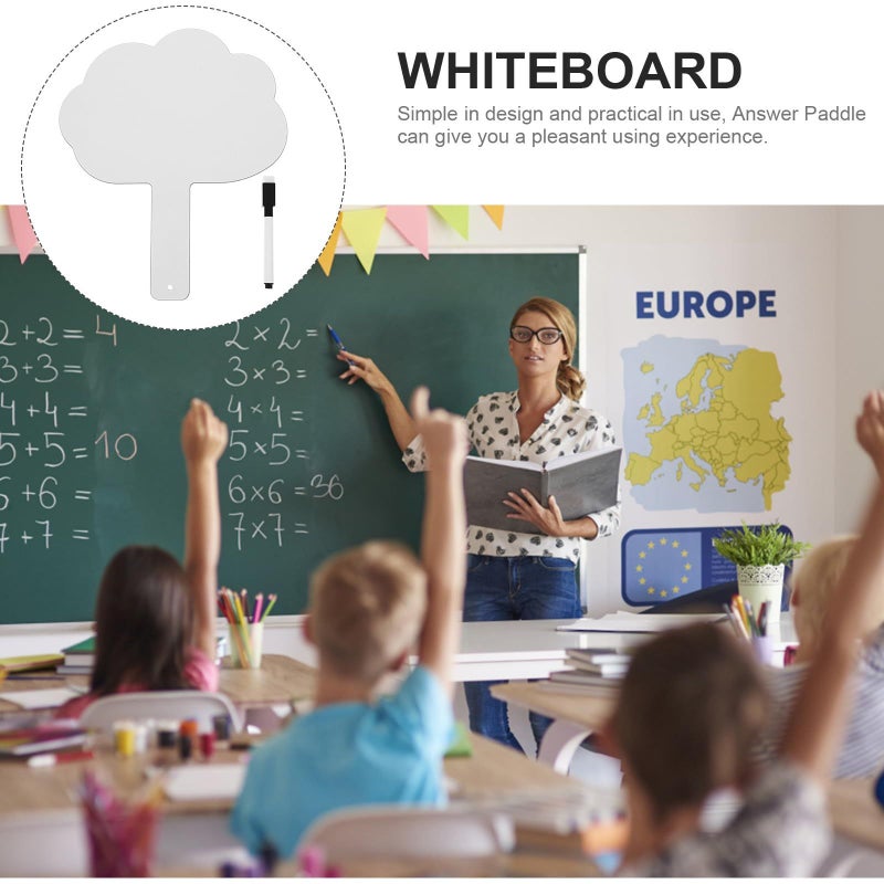 Double Sided Dry Erase Board With Lines Small Portable Whiteboard Paddle For Classroom Learning And Home Use - Image 4