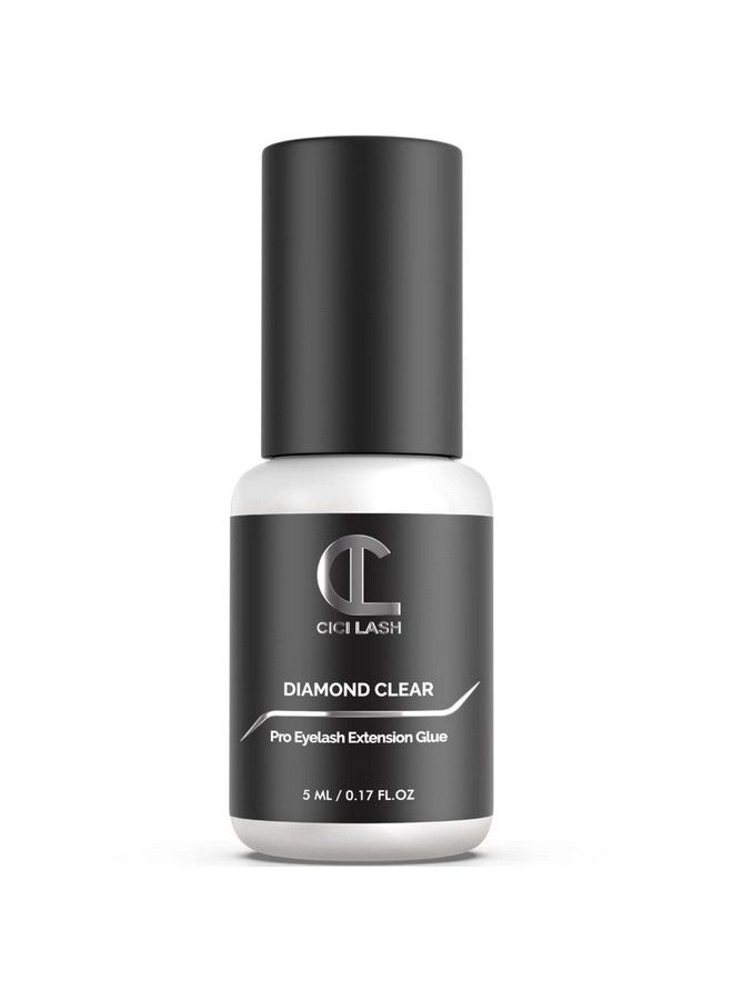 CICI Lash Diamond Clear Eyelash Extension Glue For Professionals Maximum 7 Week Retention / 12 Second Drying Time Semi Permanent Individual/Volume Lash Extension Glue With Transparent Color Latex Free 5G - Image 1