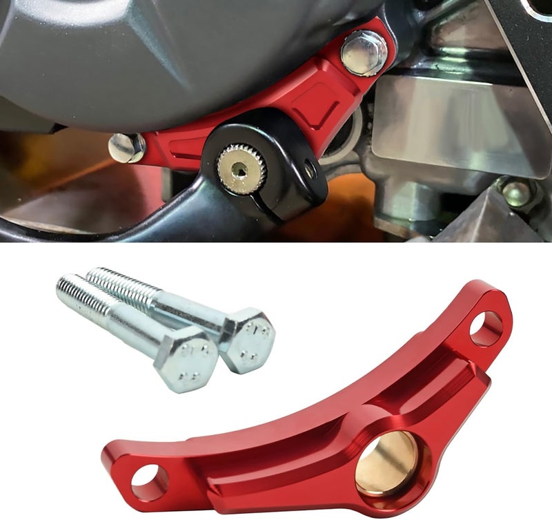Canitu Red Shift Shaft Brace - CNC Billet Aluminum Shifter Support for Honda CRF110 (2013-2023) - Image 1