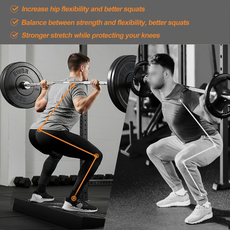 UNMERA Squat Wedge Block - Non-Slip Heel Elevator | Improves Squat Form, Mobility & Strength for Weightlifting, Deadlifts - Image 2