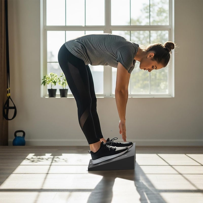 UNMERA Squat Wedge Block - Non-Slip Heel Elevator | Improves Squat Form, Mobility & Strength for Weightlifting, Deadlifts - Image 4