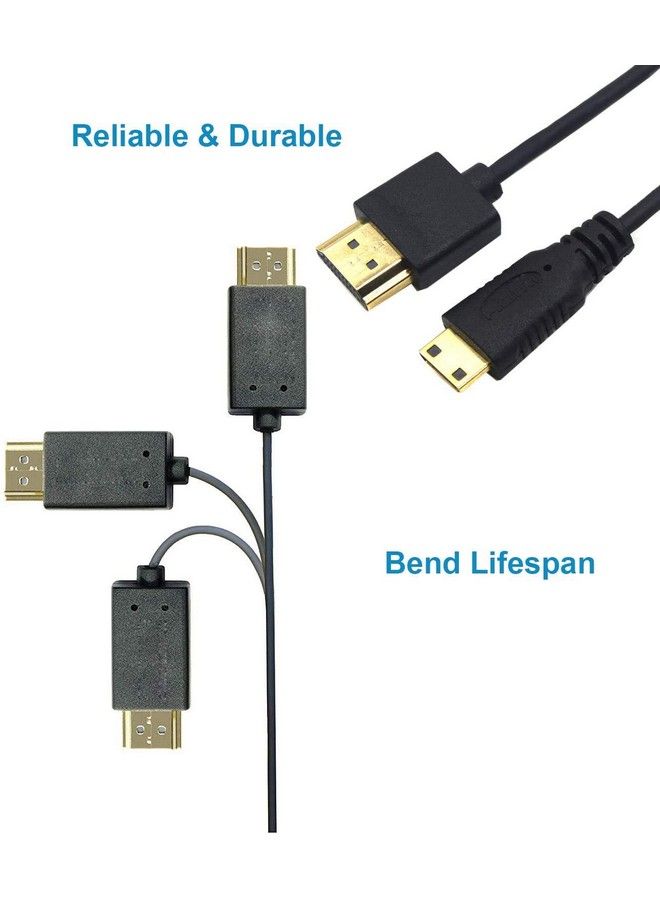 Duttek Mini Hdmi To Hdmi Cable Hdmi To Mini Hdmi Cable Ultrathin Hdmi Male To Mini Hdmi Male Cable Support 4K Ultra Hd 1080P 3Dfor Projector Monitor Camcorder(Hdmi 2.0) (30Cm 12Inches) - Image 5