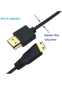 Duttek Mini Hdmi To Hdmi Cable Hdmi To Mini Hdmi Cable Ultrathin Hdmi Male To Mini Hdmi Male Cable Support 4K Ultra Hd 1080P 3Dfor Projector Monitor Camcorder(Hdmi 2.0) (30Cm 12Inches)  - Image 4