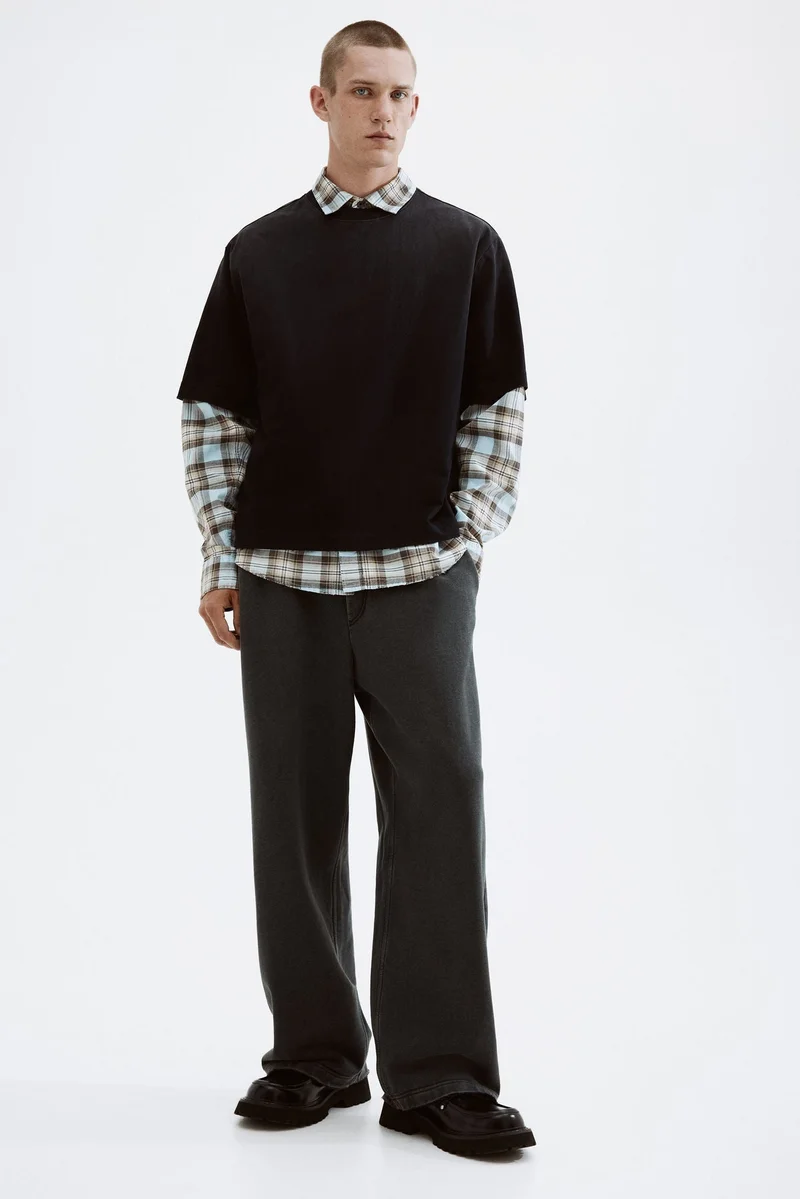 اتش اند ام تي-شيرت بقصة فضفاضة