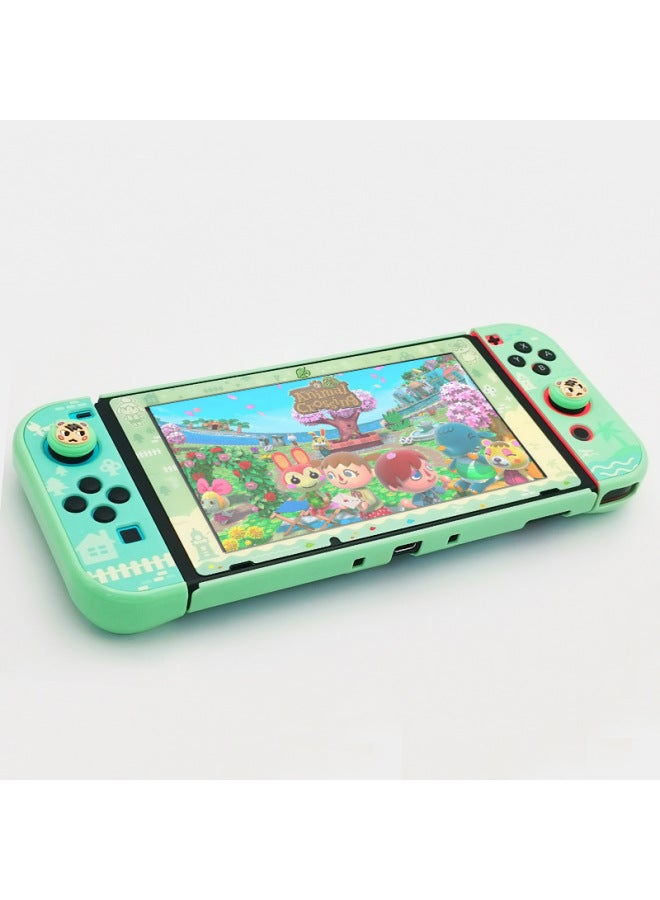 Suitable For Nintendo Switch Color Edge Tempered Glass Film NS Moving Sen Hunter Color Film With Pattern NS Accessories-Color:Colored Edge Tempered Film Wooden Box (animal Crossing Bear) - Image 5